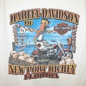 Harley Davidson Sleevless Shirt New Port Richey Florida Men XL Double Sided